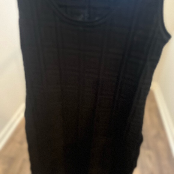 Biana's Vera Square Detail Knit Sheath Dress in Black - Picture 2 of 10